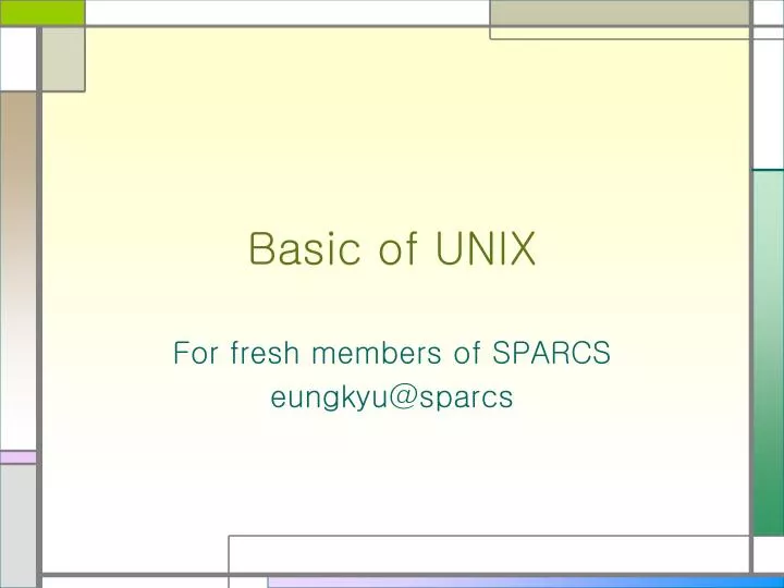 basic of unix