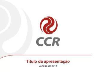 t tulo da apresenta o