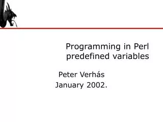 Programming in Perl predefined variables