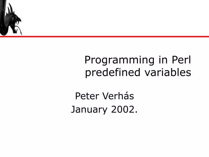 programming in perl predefined variables