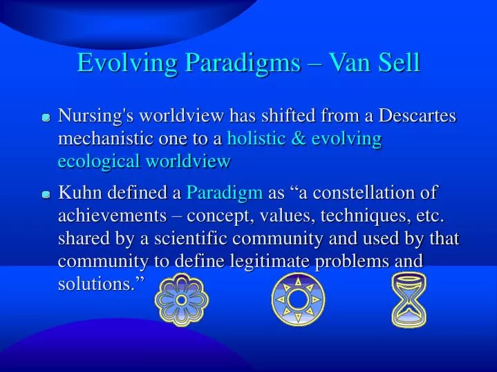 evolving paradigms van sell