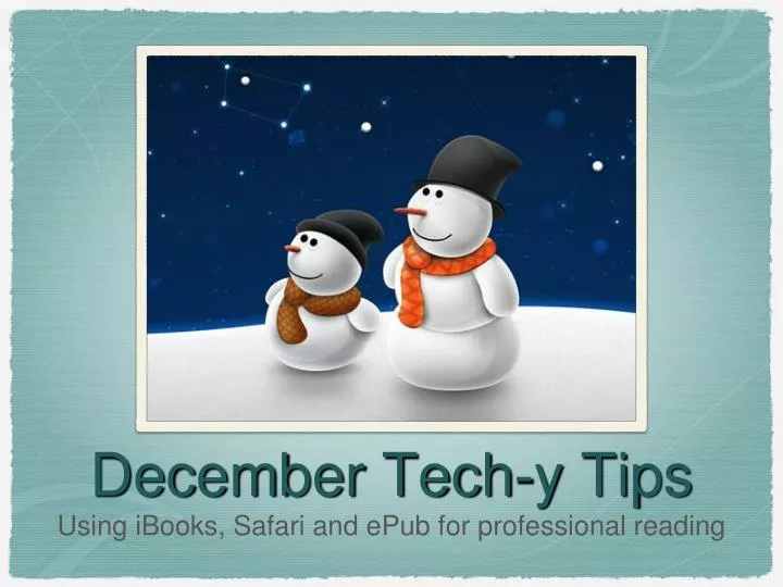 december tech y tips