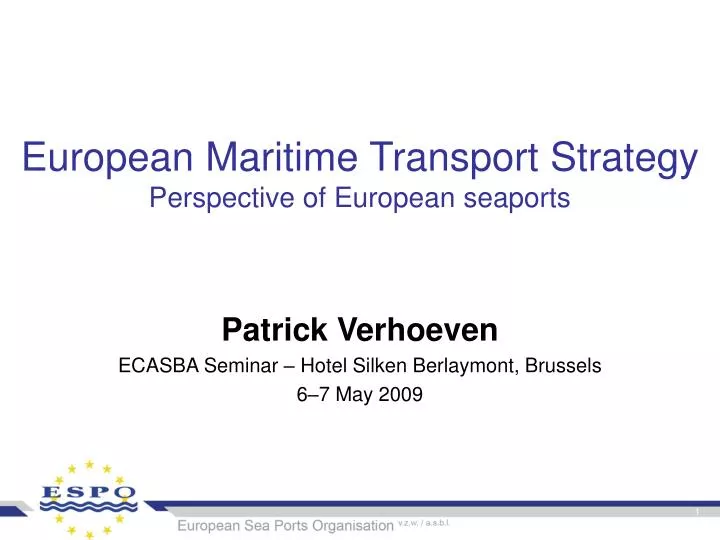 european maritime transport strategy perspective of european seaports