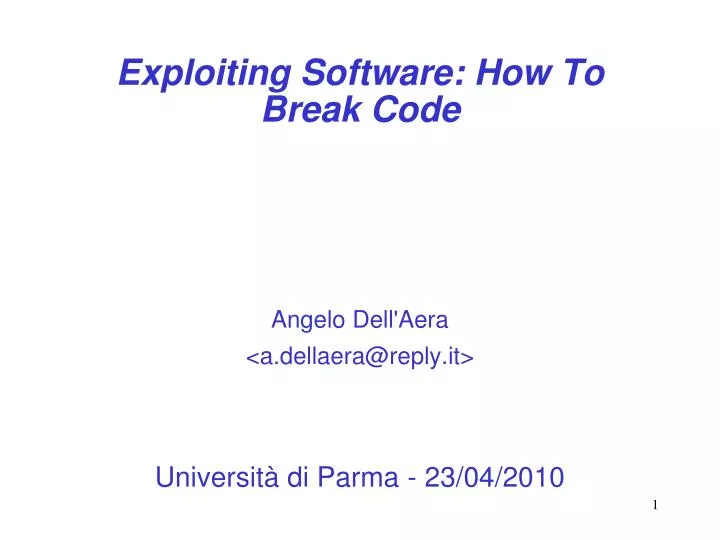 exploiting software how to break code