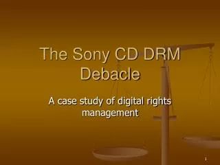 The Sony CD DRM Debacle