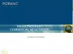 SALES PROCESS - COMMERCIAL NEGOTIATION