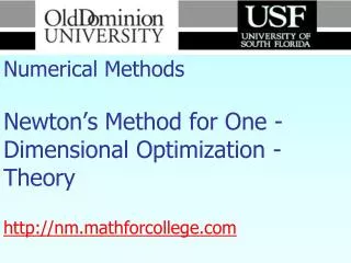 For more details on this topic Go to nm.mathforcollege Click on Keyword