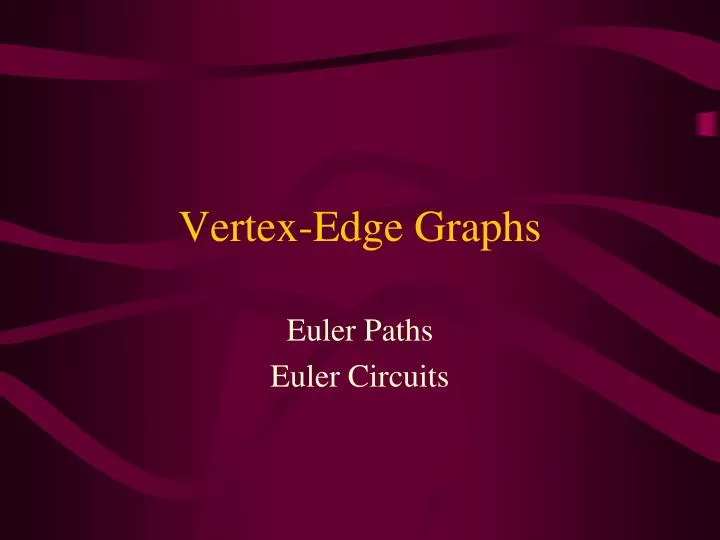 vertex edge graphs
