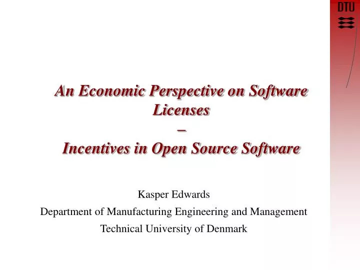 an economic perspective on software licenses incentives in open source software