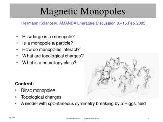 Magnetic Monopoles