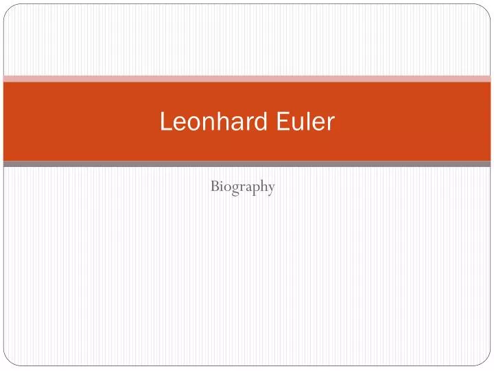 leonhard euler