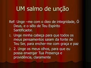 um salmo de un o