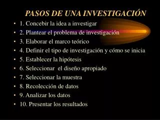 pasos de una investigaci n