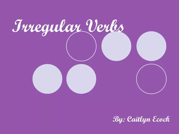 irregular verbs