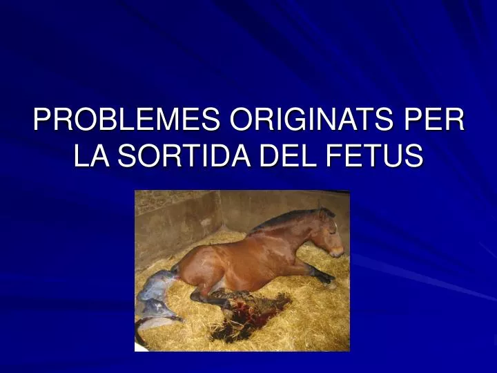 problemes originats per la sortida del fetus