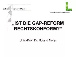 ist die gap reform rechtskonform