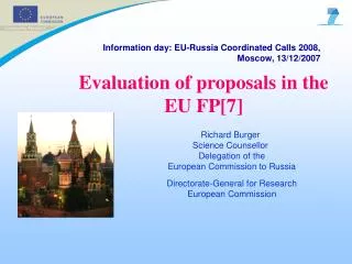 Information day: EU-Russia Coordinated Calls 2008, Moscow, 13/12/2007