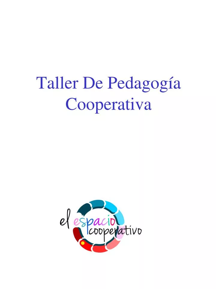 taller de pedagog a cooperativa