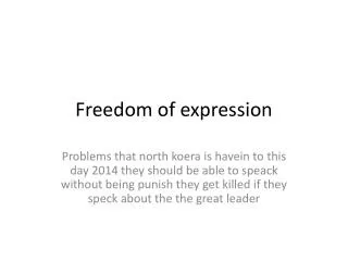 Freedom of expression