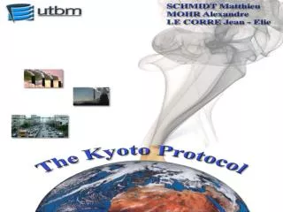 Climate change The UNFCC The Protocol of Kyoto The USA The European Union France Third World