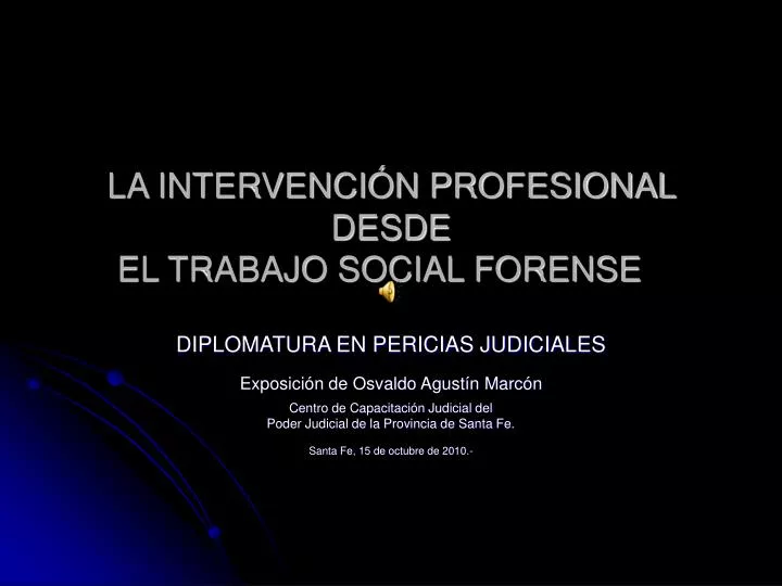 la intervenci n profesional desde el trabajo social forense