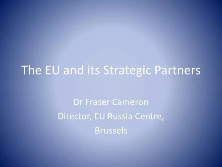 the eu and its strategic partners