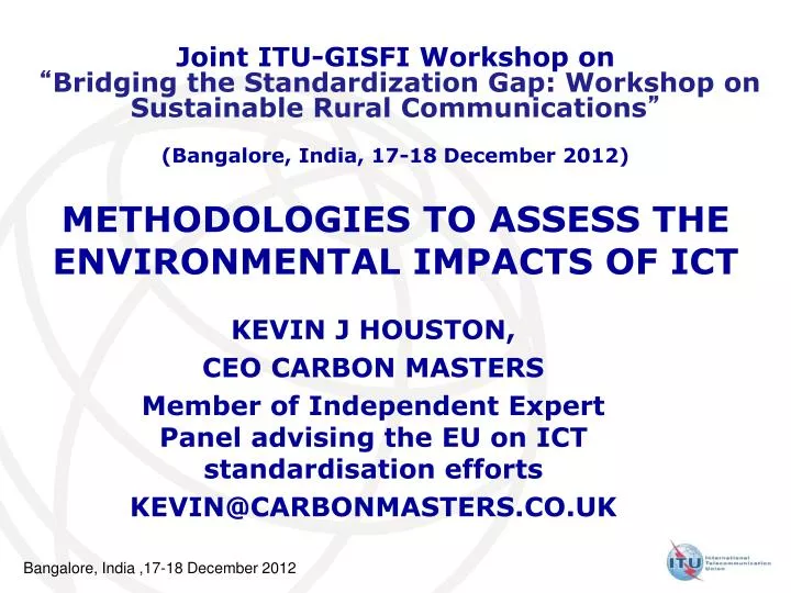 methodologies to assess the environmental impacts of ict
