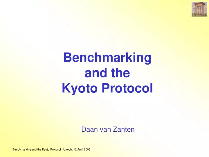 benchmarking and the kyoto protocol