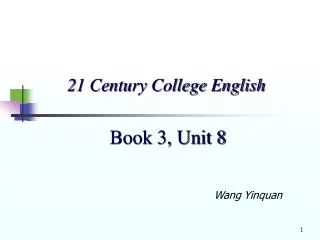 Book 3, Unit 8