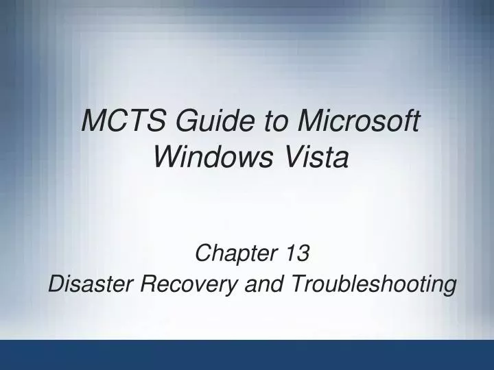 mcts guide to microsoft windows vista