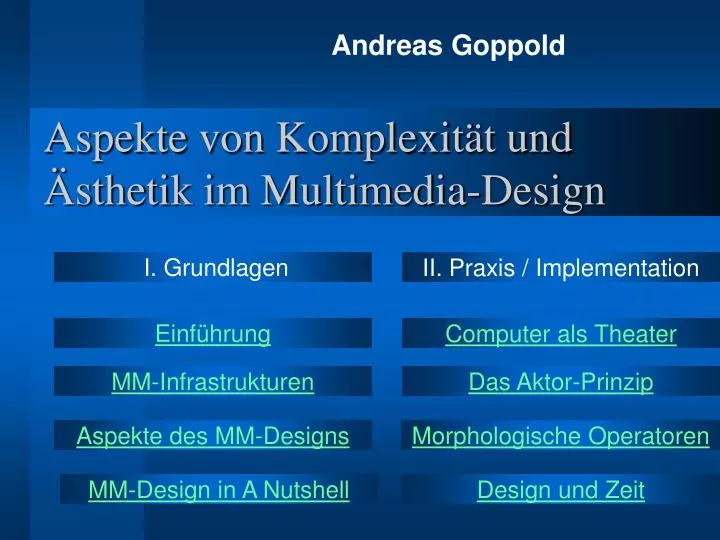 aspekte von komplexit t und sthetik im multimedia design