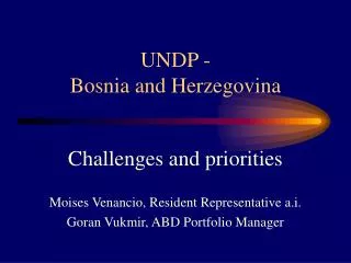 UNDP - Bosnia and Herzegovina