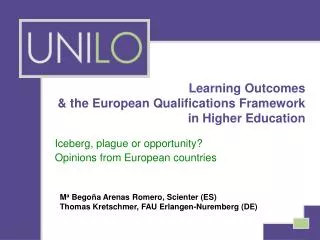 Learning Outcomes &amp; the European Qualifications Framework in Higher Education