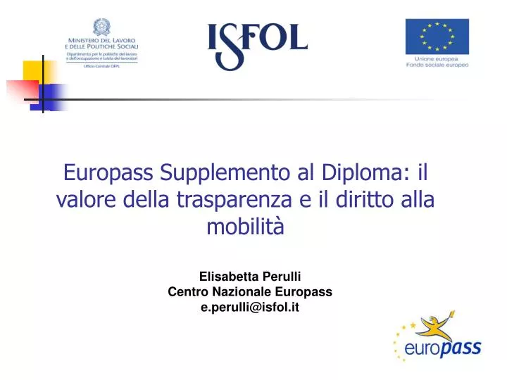 europass supplemento al diploma il valore della trasparenza e il diritto alla mobilit