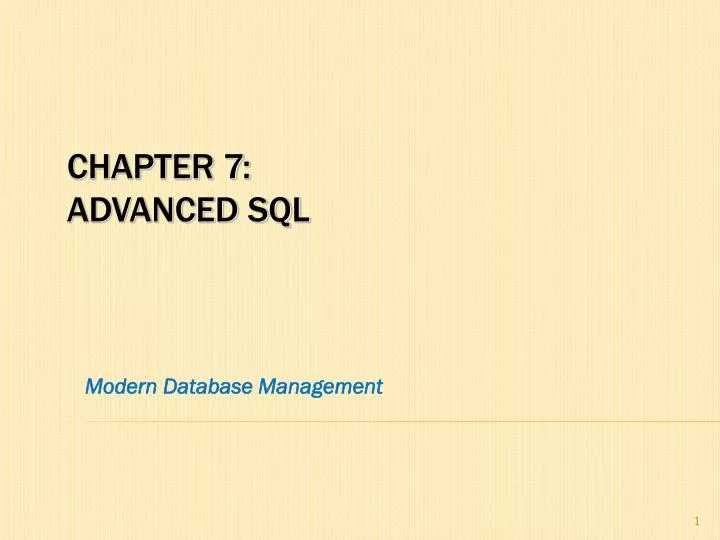modern database management