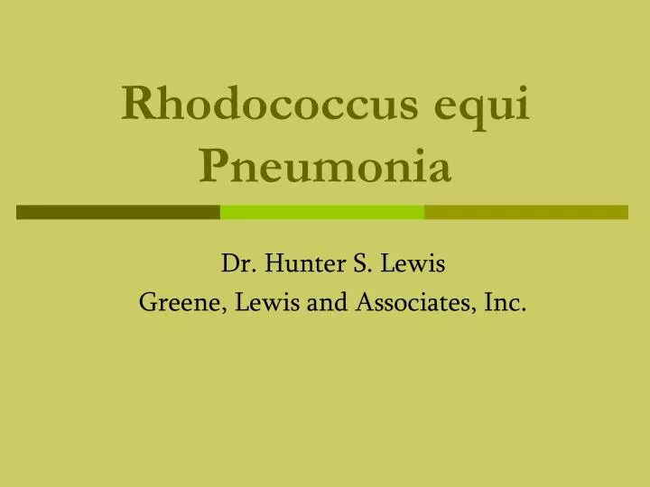 rhodococcus equi pneumonia