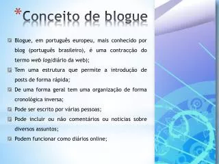 conceito de blogue