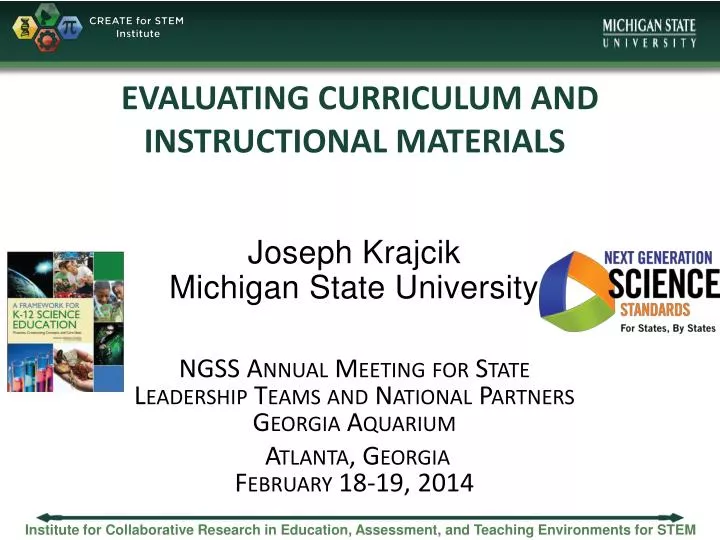 evaluating curriculum and instructional materials