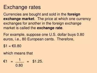 Exchange rates
