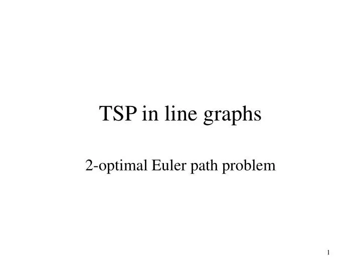 tsp in line graphs