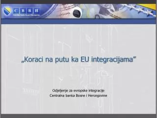 koraci na putu ka eu integracijama