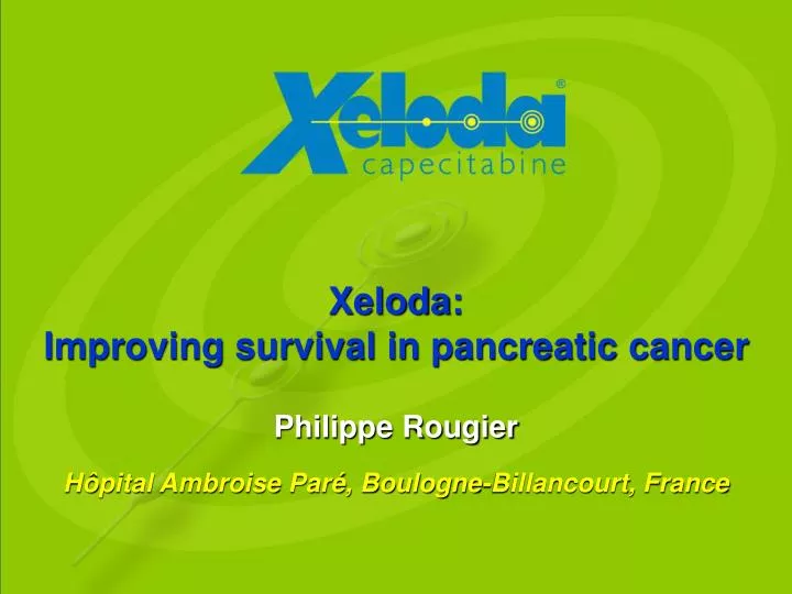 xeloda improving survival in pancreatic cancer