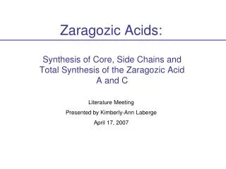 Zaragozic Acids: