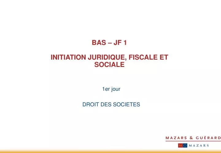 bas jf 1 initiation juridique fiscale et sociale