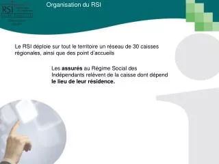 organisation du rsi