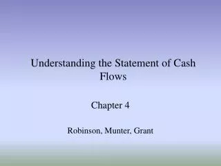 Understanding the Statement of Cash Flows