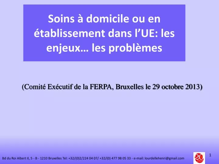 soins domicile ou en tablissement dans l ue les enjeux les probl mes