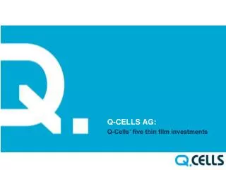 Q-CELLS AG:
