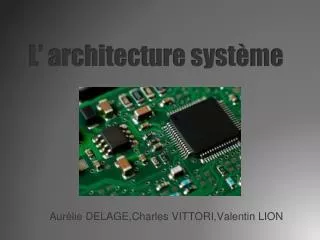 l architecture syst me