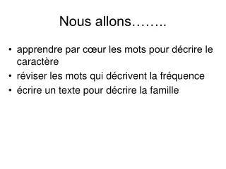 nous allons